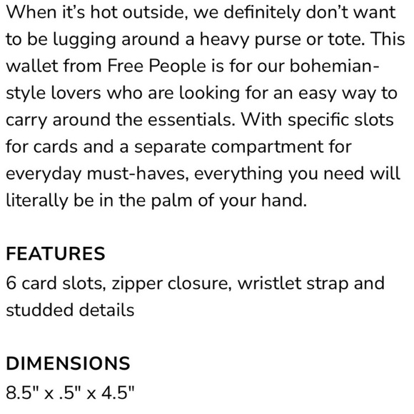 Free People Distressed Vegan Brown Wallet Wristlet - Picture 10 of 11